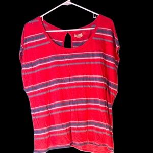 Aerie Red Striped Women's Blouse